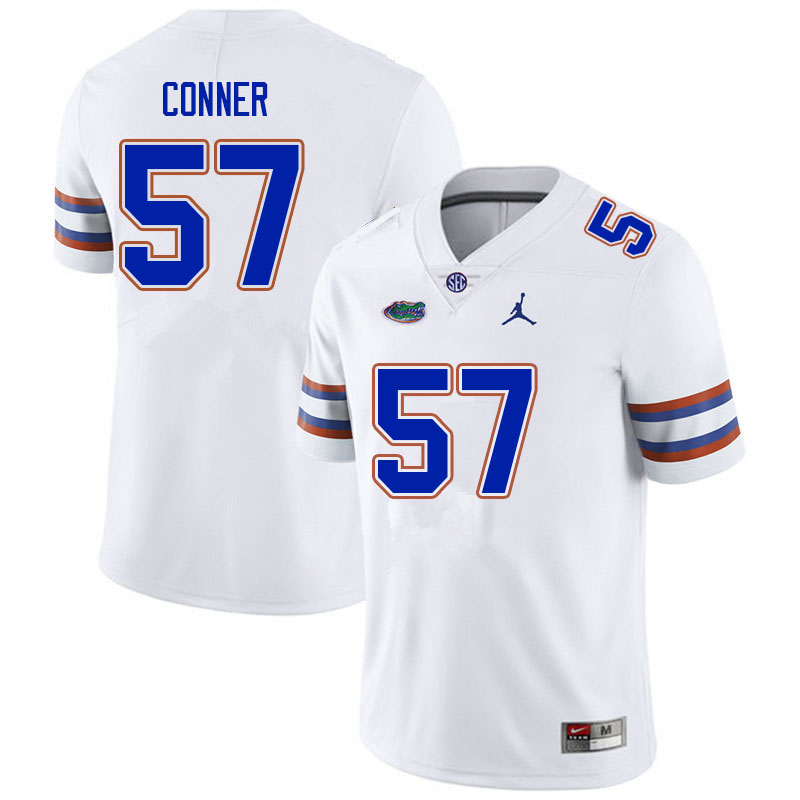 Men #57 David Conner Florida Gators College Football Jerseys Sale-White